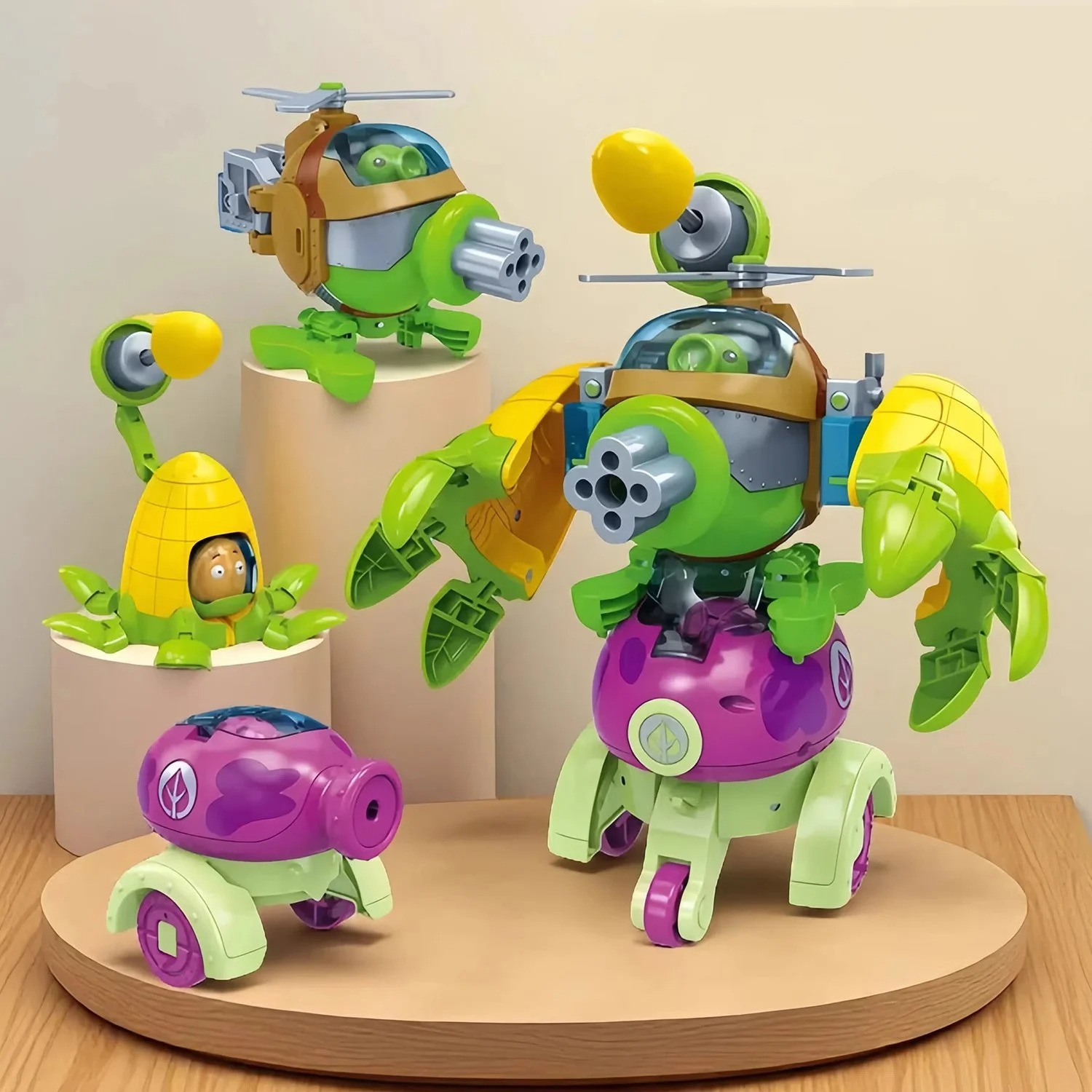 Model Kit Zombie - Новинка 2025: Набор фигурок-роботов Plants vs.