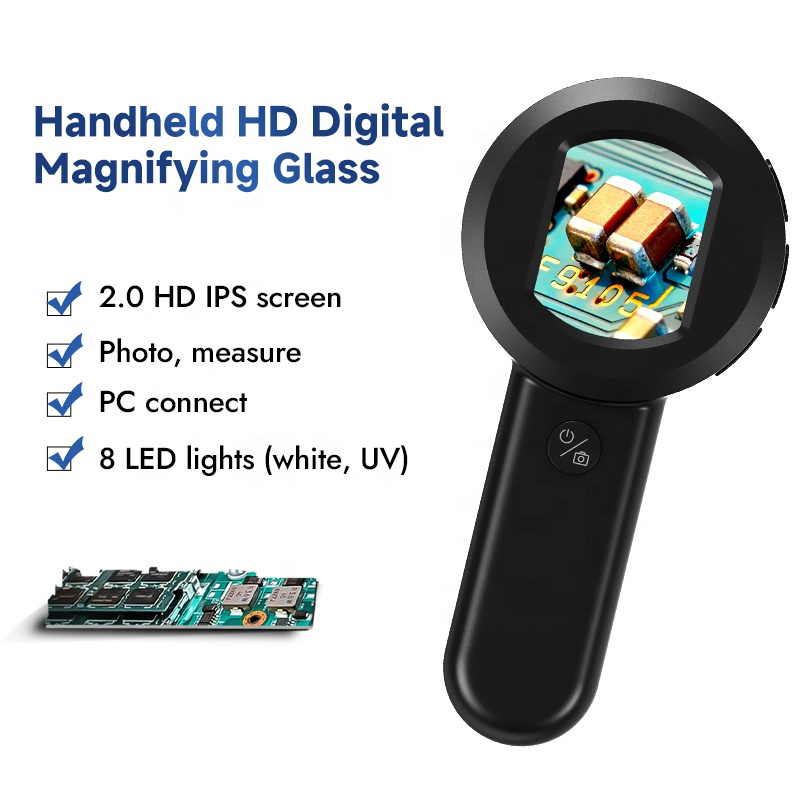 Magnifier With Light - Цифровой монокулярный видеомикроскоп-лупа 100X HM020 с