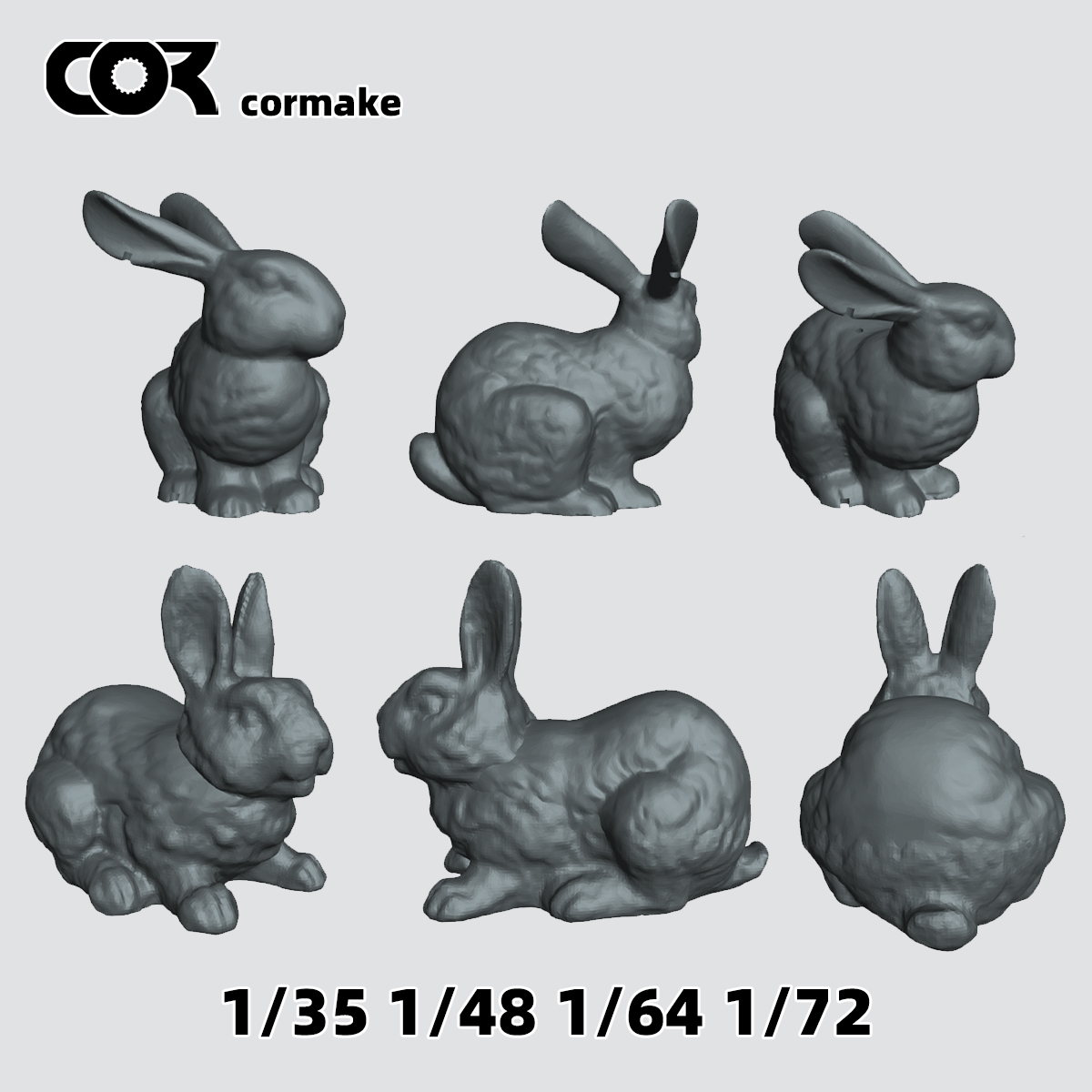 Model Kit History - 3D-модель кролика из смолы, миниатюрный набор