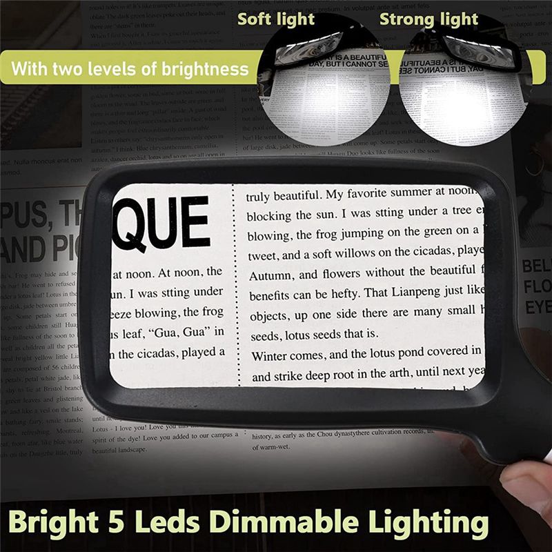 Квадратная складная лупа с LED – обзор и цена Magnifier With Light