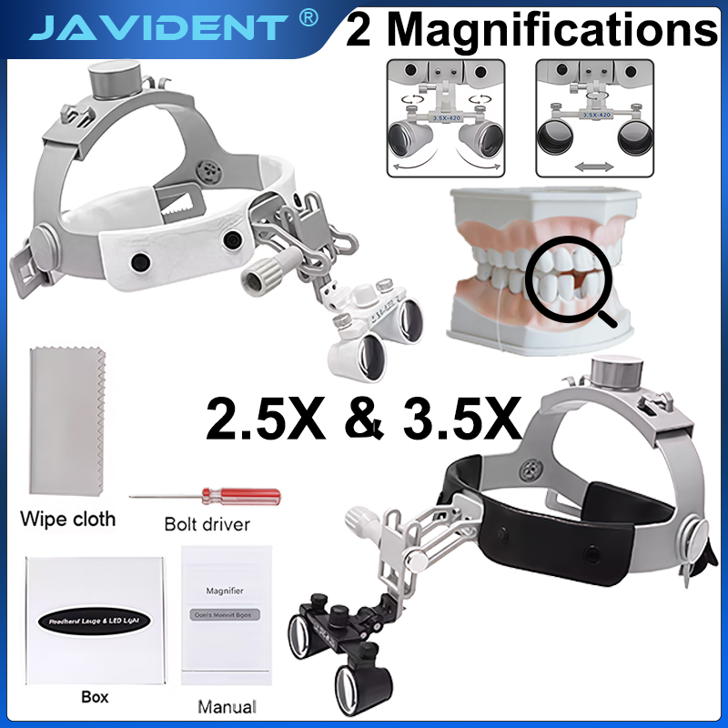 Лампа-налобник JAVIDENT белого – обзор и цена Magnifier With Light