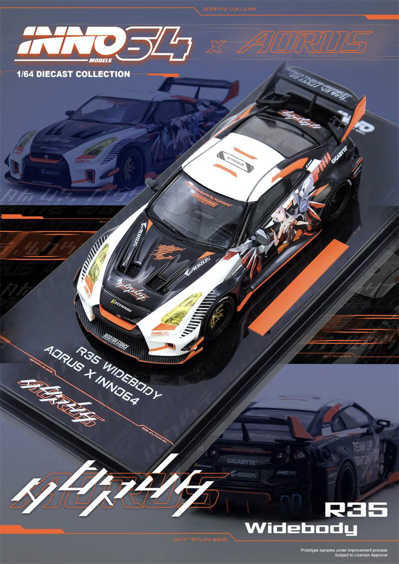 INNO 1:64 R35 WIDEBODY AORUS X – обзор и цена Model Kit R34