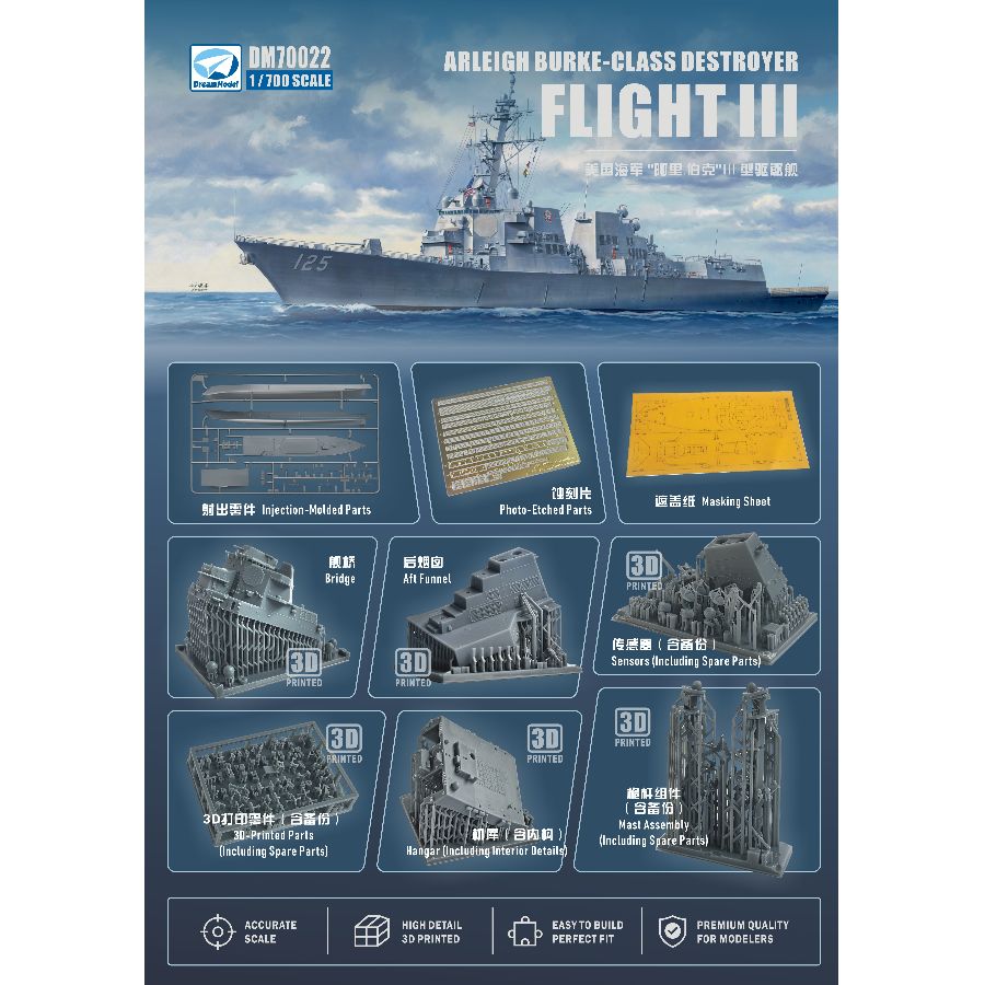 DM70022 DREAM 1/700 Модель-кон – обзор и цена Model Kit Destroyer